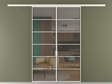 Перегородка Formato вдоль стены 2 створки