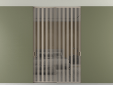 Перегородка Формато внутри проёма скрытое крепление в потолок 2 створки