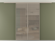 Перегородка Формато вдоль стены на потолок 2 створки