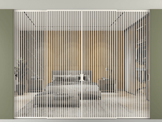 Перегородка Формато внутри проёма скрытое крепление в потолок 4 створки