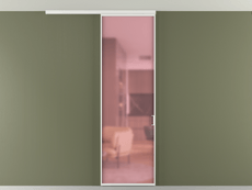 Перегородка Формато вдоль стены на потолок 1 створка