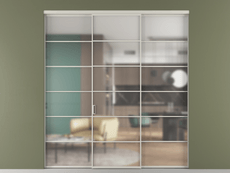 Перегородка Formato внутри проёма 3 створки