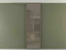 Перегородка Формато вдоль стены на потолок 1 створка