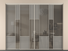 Перегородка Мозаик внутри проёма 4 створки