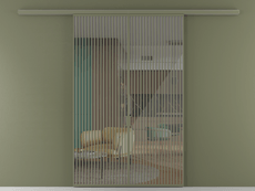 Перегородка Формато вдоль стены 2 створки