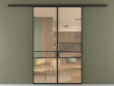 Перегородка Формато вдоль стены 2 створки