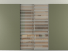 Перегородка Формато внутри проёма скрытое крепление в потолок 2 створки