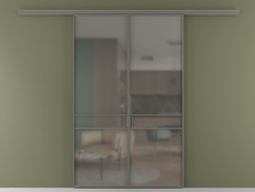 Перегородка Formato вдоль стены 2 створки