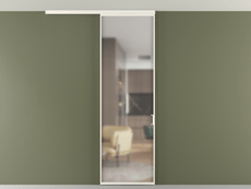 Перегородка Формато вдоль стены на потолок 1 створка