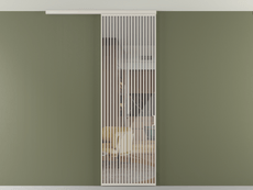 Перегородка Формато вдоль стены на потолок 1 створка