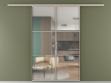 Перегородка Формато вдоль стены 2 створки