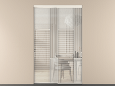 Перегородка Мозаик внутри проёма 2 створки