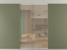 Перегородка Formato внутри проёма скрытое крепление в потолок 2 створки