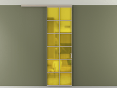 Перегородка Formato вдоль стены на потолок 1 створка