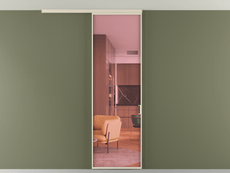 Перегородка Formato вдоль стены на потолок одностворчатая