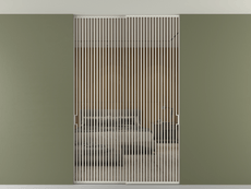 Перегородка Формато внутри проёма скрытое крепление в потолок 2 створки