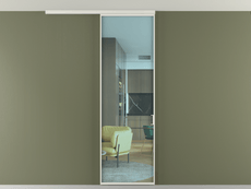 Перегородка Формато вдоль стены на потолок 1 створка