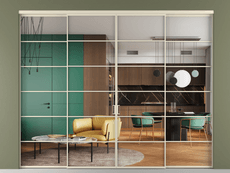 Перегородка Formato внутри проёма 4 створки