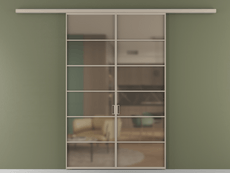 Перегородка Формато вдоль стены 2 створки