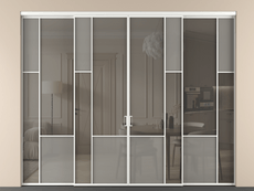 Перегородка Mosaic внутри проёма 4 створки