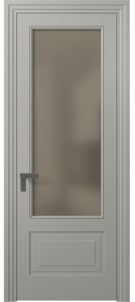 Дверь межкомнатная 8342 МНСР Бронза сатин. Цвет Матовый нейтральный серый. Материал Гладкая эмаль. Коллекция Rocca. Картинка.