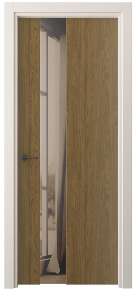 Дверь межкомнатная 4224 ТФД ДВ ЗЕР БР. Цвет Торфяной дуб. Материал Ламинатин. Коллекция Фридом. Картинка.