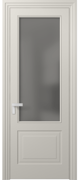 Дверь межкомнатная 8352 МОС Серый сатин. Цвет Матовый облачно-серый. Материал Гладкая эмаль. Коллекция Rocca. Картинка.