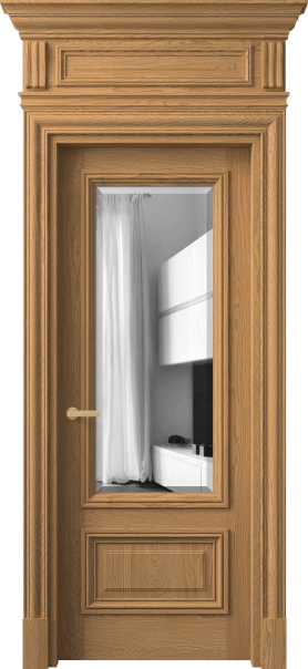 Дверь межкомнатная 7306 ДПШ.М ДВ ЗЕР Ф. Цвет Дуб пшеничный матовый. Материал Массив дуба матовый. Коллекция Antique. Картинка.