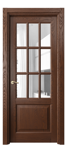 Дверь межкомнатная 0748 ДКЧ.Б ПРОЗ. Цвет Дуб коньячный брашированный. Материал Массив дуба брашированный. Коллекция Лигнум. Картинка.
