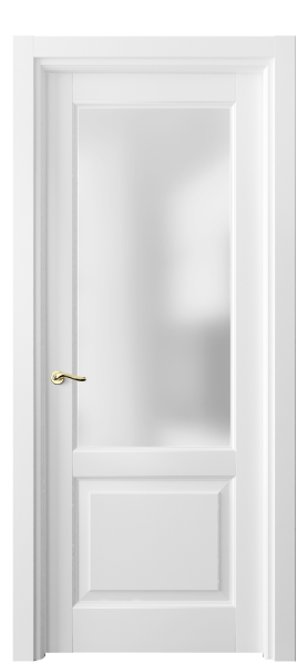 Дверь межкомнатная 0740 МБЛ САТ. Цвет Матовый белоснежный. Материал Гладкая эмаль. Коллекция Лигнум. Картинка.