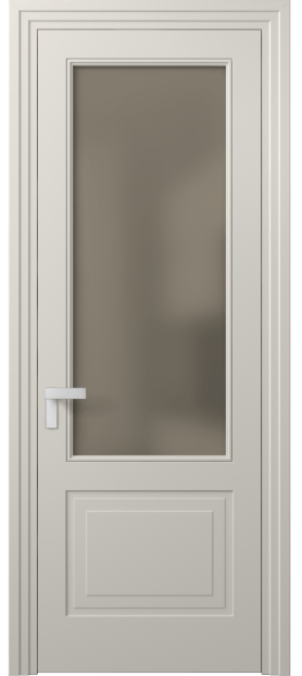 Дверь межкомнатная 8352 МОС Бронза сатин. Цвет Матовый облачно-серый. Материал Гладкая эмаль. Коллекция Rocca. Картинка.