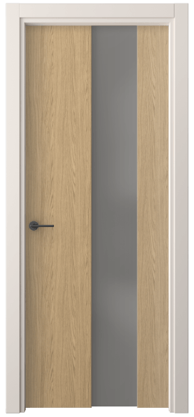 Дверь межкомнатная 4226 ЖМД СЕР САТ. Цвет Жемчужный дуб. Материал Ламинатин. Коллекция Freedom. Картинка.