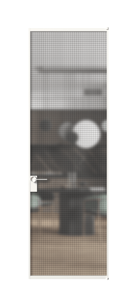 Дверь межкомнатная АЛПЛ040.01 Mesh silver БЕЛ. Цвет Алюминий Белый. Материал Алюминий. Коллекция Formato. Картинка.