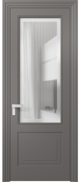 Межкомнатная дверь 8352 МКЛС Сатин с гравировкой Rocca. Цвет Матовый классический серый. Материал Гладкая эмаль. Коллекция Rocca. Фото. Дверь межкомнатная 8352 МКЛС Сатин с гравировкой Rocca. Цвет Матовый классический серый. Материал Гладкая эмаль. Коллекция Rocca. Картинка.