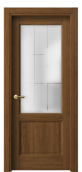 Дверь межкомнатная 1422 ЛОР Cатинированное стекло лофт. Цвет Лесной орех. Материал Ламинатин. Коллекция Galant. Картинка.