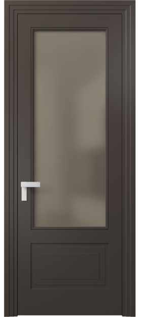 Дверь межкомнатная 8342 МАН Бронза сатин. Цвет Матовый антрацит. Материал Гладкая эмаль. Коллекция Rocca. Картинка.