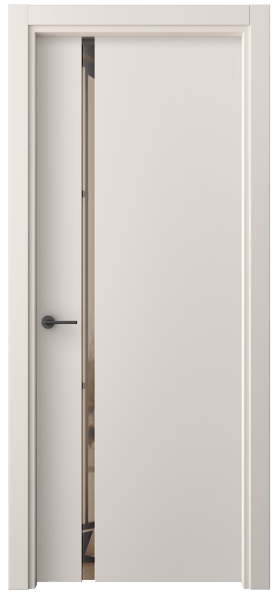 Дверь межкомнатная 4222 ПЭТБ ДВ ЗЕР БР. Цвет ПЭТ тёплый-белый. Материал ПЭТ. Коллекция Фридом. Картинка.