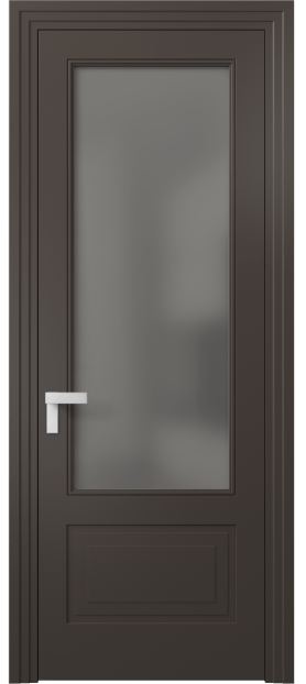 Дверь межкомнатная 8342 МАН Серый сатин. Цвет Матовый антрацит. Материал Гладкая эмаль. Коллекция Rocca. Картинка.