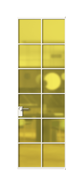 Дверь межкомнатная АЛПЛ040.05 САТ ЖЕЛ БЕЛ. Цвет Алюминий Белый. Материал Алюминий. Коллекция Formato. Картинка.