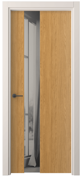 Дверь межкомнатная 4224 ВНД ДВ ЗЕР СЕР. Цвет Ванильный дуб. Материал Ламинатин. Коллекция Freedom. Картинка.